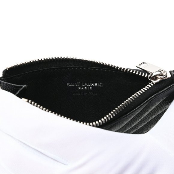 SAINT LAURENT Black Monogram Leather Wallet - Picture 6 of 9